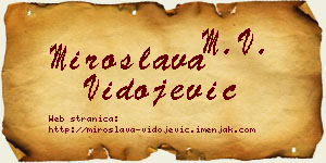Miroslava Vidojević vizit kartica
